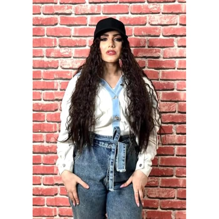 DILLARDS Wig Heat Wig With Cap For Easy Wear Curly Brown Hair - Image 3